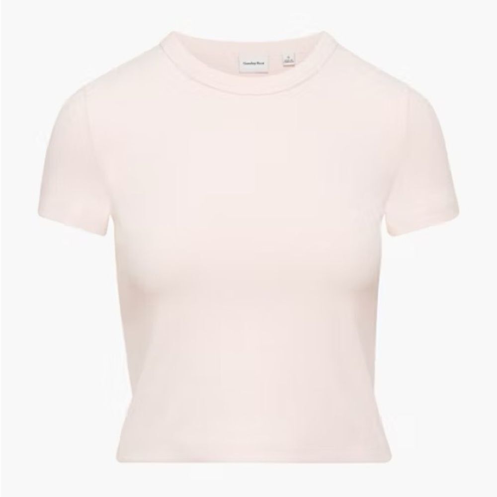 Sunday Best Strawberry Puff Little Ribbed Tee